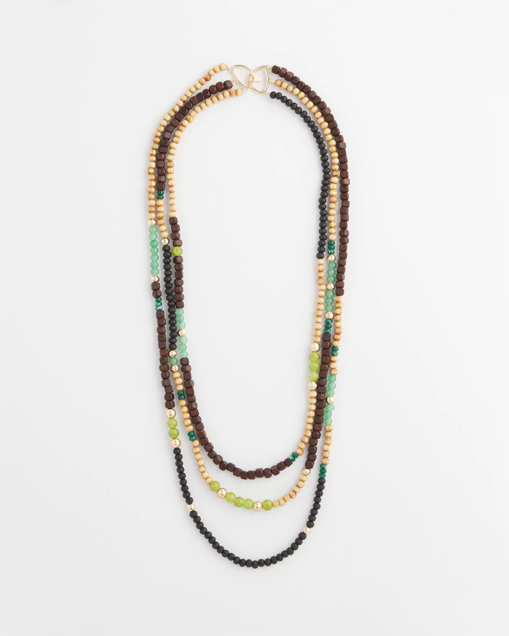 ネックレス・チョーカー Tropical Beads Necklace Layered Colorblock Wood Bead Necklace | Chico's
